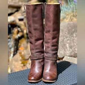 Frye Brown Heeled Boots